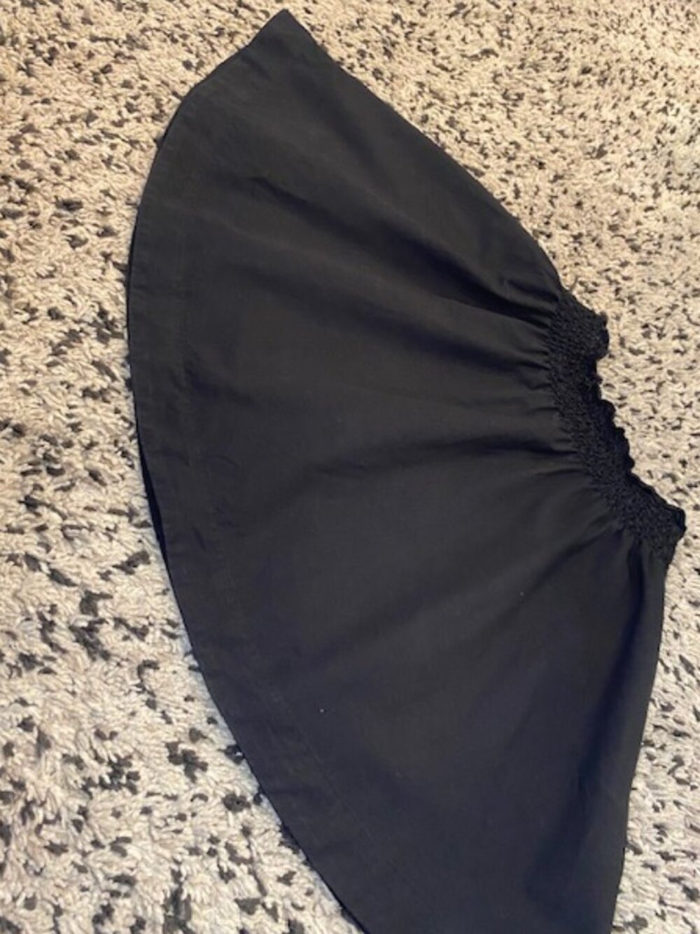 Kate Spade Saturday Black Linen/Cotton Blend Skirt Size Small Elastic, Pockets - Picture 3 of 11